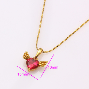 Xuping Liontin Anak Perempuan, Perhiasan Sayap Malaikat Bentuk Hati 31608 - Product Image 3