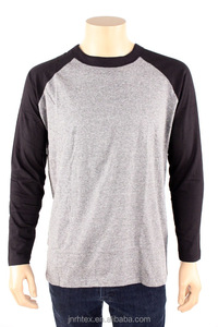 Commercio all'ingrosso 100% cotone manica lunga Baseball T-Shirt Raglan Tee uomini