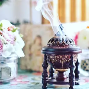 hot sale polyresin bakhoor cense incense burner for party gifts arabic crafts