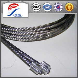 สายเคเบิล/<span class=keywords><strong>ลวด</strong></span>เหล็กสำหรับประตูโรงรถแบบแบ่งส่วน 7X19 M102-3125 SL พร้อมตัวหยุด ขนาด 3.18 มม. มาตรฐาน ASTM ชุบสังกะสี สำหรับงานดัด เชื่อม ตัด - Product Image 4