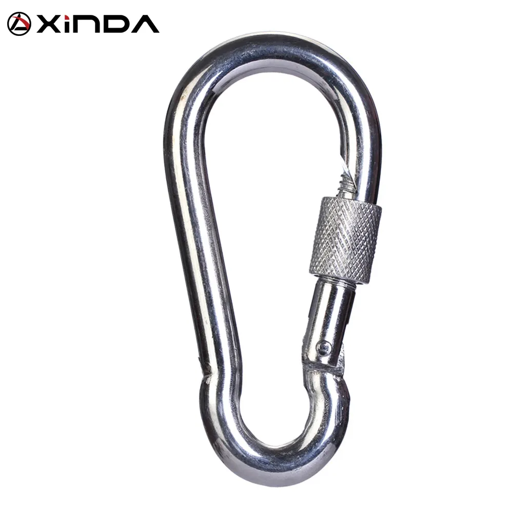 XINDA 5kN 3kN stainless steel carabiner for climbing outdoor camping