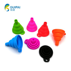 Funil de Óleo de Silicone Colapsável, Funil Dobrável, Funis Portáteis para Dispensa de Líquidos Domésticos, Ferramentas de Cozinha - Product Image 6