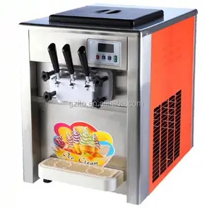 18L/H Stainless Steel Soft Icecream Maker Economic Tabletop Soft Serve Ice Cream Machine