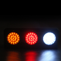 Feux arrière de remorque de camion à LED avec support en fer, étanches, DC12-24V, barre de feux arrière à 63 LED