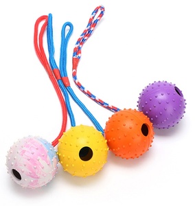 Cane interattivo giocattolo palla su una corda di gomma dura resistente rimorchiatore di guerra cane da masticare giocattolo - Product Image 1