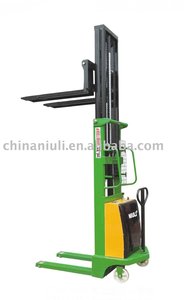 Apilador de palés de carga automática, carretilla elevadora de apilamiento hidráulico Semi eléctrico de alcance de 1,5 t - Product Image 4