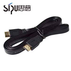 SIPU Kecepatan Tinggi Kabel HDMI Flat Dukungan Ethernet 4K 3D 2160P 1440P 1080P dan Full HD