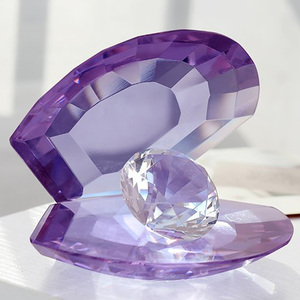 Personalizzato Bella di Cristallo Artigianato di Nozze <span class=keywords><strong>Souvenir</strong></span> Favori di Cristallo Colorato Cozze Con Il Diamante - Product Image 4