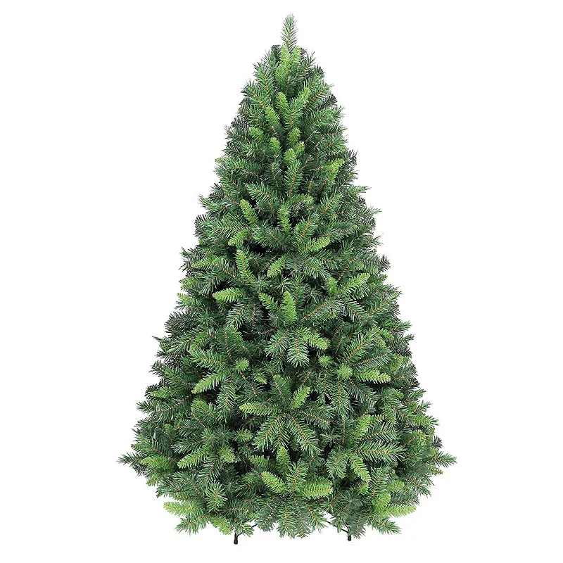 Meilleure vente en gros de décoration de Noël arbre de Noël artificiel en PVC de 7 pieds d'épaisseur avec échantillon gratuit pour la fête