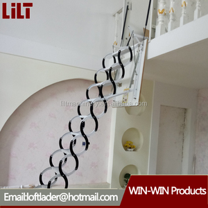 de metal telescópica loft escalera plegable, plegable escalera del desván, plegable de aluminio <span class=keywords><strong>escaleras</strong></span> escamoteables - Product Image 3