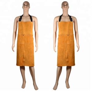 Custom Wärme Beständig Gelb Kuh Leder Schweißen Schürze für Industrielle Arbeit - Product Image 2