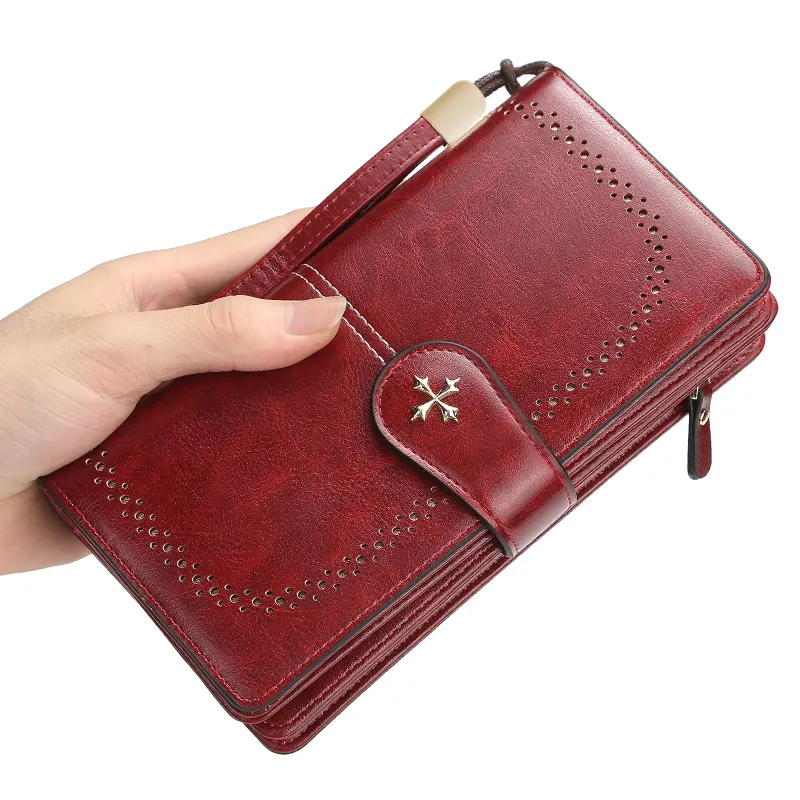 Baellerry 2019 wholesale Large capacity multi-function clutch wallets for women, Ladies Long CELL phone bag with handle strap