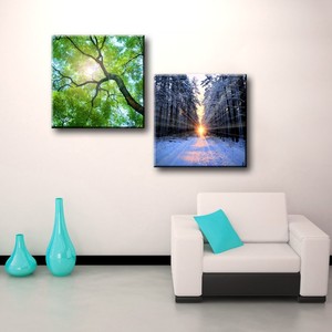 Sol y hermoso árbol de ensue moderna arte de la lona impresión de la pintura para la decoración casera - Product Image 1