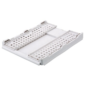 Caja de almacenamiento desmontable apilable de plástico para cocina y baño, organizador de armario, caja de almacenamiento de plástico plegable - Product Image 2