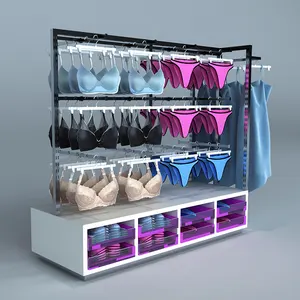 Mall Boutique Lingerie Store Display Rack, 3 Tier Double Row Bra Shorts  Socks Display Rack Retail Store Display Rack, Easy Assemble Floor Stand Lingerie  Display Rack for Malls, Showroom : : Home