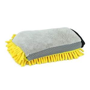 <span class=keywords><strong>Mitaine</strong></span> de lavage de voiture double face jaune Offre Spéciale pour le nettoyage automatique - Product Image 4