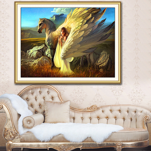 Decoración <span class=keywords><strong>de</strong></span> <span class=keywords><strong>la</strong></span> casa <span class=keywords><strong>de</strong></span> moda <span class=keywords><strong>Cruz</strong></span> hermoso Ángel diamante pintura - Product Image 1