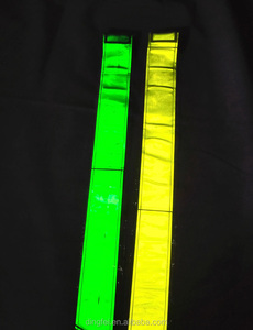 Ceinture en PVC lumineuse 8CM vert jaune <span class=keywords><strong>bande</strong></span> d'avertissement réfléchissante pour <span class=keywords><strong>gilet</strong></span> de sécurité - Product Image 2