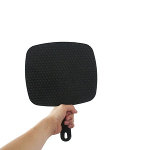 Melason Lớn Vuông Nhựa Tay Trang Điểm Gương Màu Đen Xử Lý Mỹ Phẩm Gương Cô Gái Cầm Tay Mặc Quần Áo Vanity Vẻ Đẹp <span class=keywords><strong>Make</strong></span> <span class=keywords><strong>Up</strong></span> Gương - Product Image 2