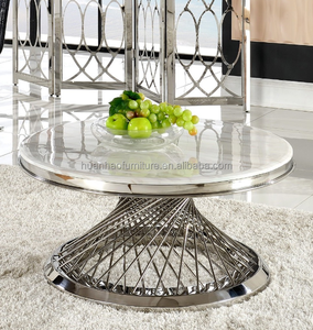 Elegante Rvs Vogelnest Marmeren Salontafel/Center Tafel Ontwerp - Product Image 1