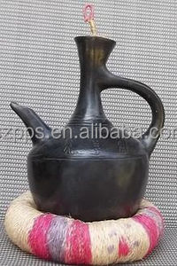 Ensemble <span class=keywords><strong>de</strong></span> café éthiopien Jebena, aua, avec <span class=keywords><strong>pot</strong></span> en argile, 14 pièces, - Product Image 2