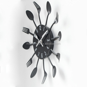 Cina all'ingrosso della decorazione della casa orologio da <span class=keywords><strong>parete</strong></span> della <span class=keywords><strong>cucina</strong></span> con il cucchiaio e forchetta - Product Image 2