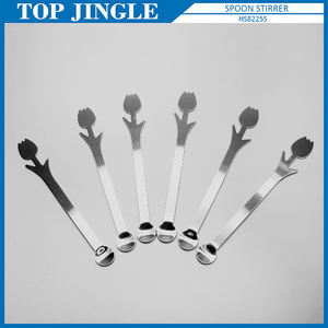 6pcs petites fourchettes à salade en forme de fleur en acier inoxydable - Product Image 4