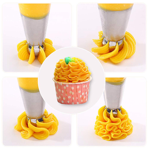 Ensemble d'embouts de décoration de gâteau 11 pièces avec 8 buses 1 sacs à pâtisserie 1 convertisseur 1 brosse de nettoyage dans une boîte de couleur ensemble d'embouts de tuyauterie russe - Product Image 5