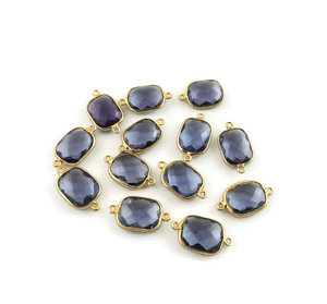 Conector de amatista hidráulica de plata esterlina, accesorios y componentes de joyería - Product Image 1