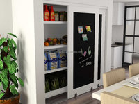 Armoire en bois de style moderne pour porte de grange coulissante Bypass Bottom Rolling Wheel System Trackless Design Door & Window Accessories