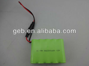 Geb venta caliente 10 <span class=keywords><strong>S</strong></span> 12 V AA2200mAh NI-MH batería recargable para el coche del RC / helicóptero / barco / locomotora - Product Image 1
