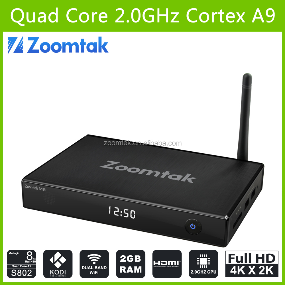 Android 4.4 Amlogic S802 Quad Core Android smart tv caja con KODI preinstalado