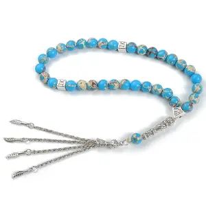 YS106 joyas de imitación de dubái para mujer, accesorios religiosos musulmanes, collar de cuentas de piedra natural, cuentas de oración de tasbih islámico