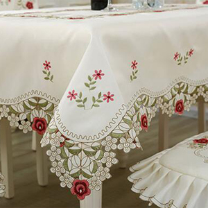 Wedding Party Fancy Red Embroidered Knitted Polyester Durable Customizable <strong>Dining</strong> <strong>Table</strong> <strong>Runner</strong> - Product Image 6