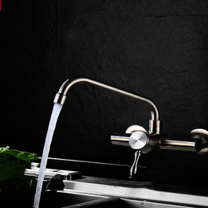 <span class=keywords><strong>Rubinetto</strong></span> da <span class=keywords><strong>Cucina</strong></span> a Parete in Acciaio Inox 304, <span class=keywords><strong>Miscelatore</strong></span> Monocomando per Lavello da Balcone, Rotazione a 360°, Garanzia di 3 Anni - Product Image 4