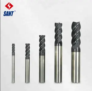 HRC55 tungsten karbür end mill karbür 2 flüt 3 flüt 4 flüt