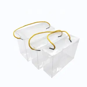 clear plastic fold gift box Unique bearing design of portable rope