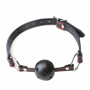 Morbida pelle SM Fetish Bondage per coppie bocca Gag Ball giochi del sesso imbracatura orale erotica - Product Image 5