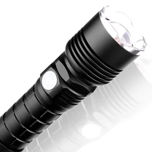 18650电池发光二极管战术强手电筒3000流明变焦聚焦可充电铝手电筒XHP50发光二极管闪光灯