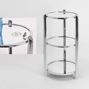 Special Design 3-Tier Glass Board Toilet <b>Ladder</b> <b>Towel</b> Rack with Heater for Hotel and Apartment Use - Product Image 4