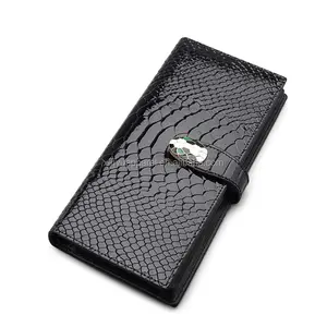 Factory Price OEM Luxurious Crocodile Skin Leather Wallet Women