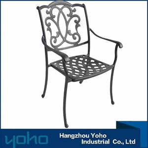 Sillas de comedor negro <span class=keywords><strong>calle</strong></span> Jardín <span class=keywords><strong>silla</strong></span> de aluminio piezas fuera de aluminio reposabrazos <span class=keywords><strong>silla</strong></span> para comedor - Product Image 4