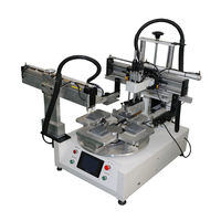 Machine d'impression d'écran de table plate de haute précision de 4 stations pour étiqueter des robots bouteilles cas de téléphone imprimantes d'écran en soie de ferme