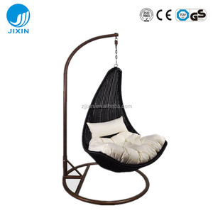 Modern PE Rattan Leaf Heavy Duty Hanging <strong>Swing</strong> <strong>Chair</strong> for Indoor <strong>Outdoor</strong> for Garden Courtyard Park Backyard Metal <strong>Swing</strong> <strong>Chair</strong> - Product Image 2