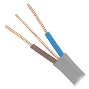 Cable de cobre pvc de 3 núcleos 2,5, cable plano twin y earth