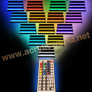 Étagère à quatre étages en barre éclairé, support d'exposition à bouteilles de liqueur/étagère à bouteilles de led - Product Image 5
