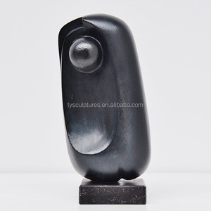 Escultura decorativa Home pequena lustrada bonita pedra abstrata granito preto