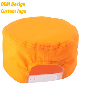 Promotion OEM ODM pour hommes casquette vintage orange à couronne basse brodée à la main boucle en plastique polyester bord courbe drapeau design commun - Product Image 4