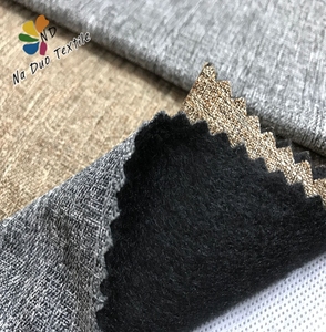 Chine fournisseur d'or 100% polyester nante lin naturel tissu - Product Image 1