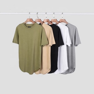 Venta al por mayor Nueva Streetwear Oversize <span class=keywords><strong>Y</strong></span> Shirt Curve Hem Sólido Camisetas Oversize Algodon 200gsm Algodón Camiseta Hip-hop - Product Image 1